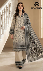 3 Piece Unstitched Lawn Suit -V-21-B-01