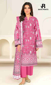 3 Piece Unstitched Printed Lawn Suit -BA-V13