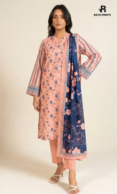 3PC Printed Lawn | Unstitched | ET