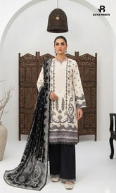 3PC Printed Lawn | Unstitched | BA-V25