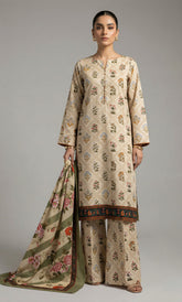 3 Piece Unstitched Printed Viscose Suit-BA-V11