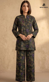 2PC Unstitched Printed Lawn Suit -Orlina