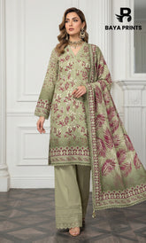 3 Piece Unstitched Lawn Suit -V-21-B-03