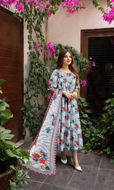 3 Piece Unstitched Premium Lawn Suit- BA-V-14