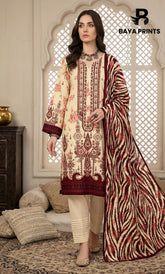 3 Piece Unstitched Lawn Suit -V-20-A-08
