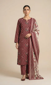 Suhana – 3 Piece Lawn | Embroidered Floral Front -09