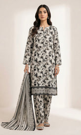 3 Piece Unstitched Printed Viscose Suit-BA-V11
