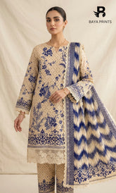 Crown Whisper -3PC Printed Lawn | Unstitched