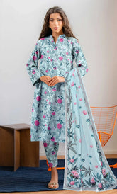 3 Piece Unstitched Premium Lawn Suit- BA-V-14
