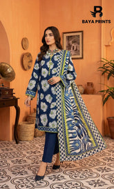 3 Piece Unstitched Lawn Suit -V-21-A-07