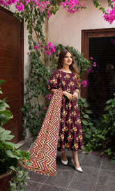3 Piece Unstitched Premium Lawn Suit- BA-V-14