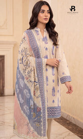3-Piece | Unstitched Luxury Embroidered Lawn Suit | Nayab