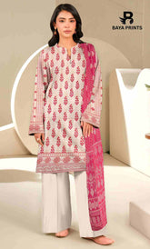 3 Piece Unstitched Printed Lawn Suit -BA-V13