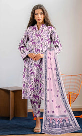 3 Piece Unstitched Premium Lawn Suit- BA-V-14