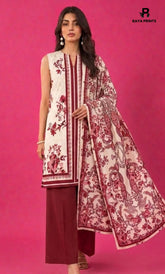 3PC Printed Lawn | Unstitched | BA-V25