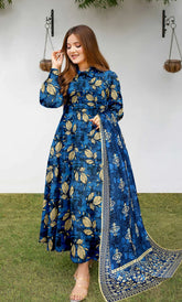 3 Piece Unstitched Premium Lawn Suit- BA-V-14
