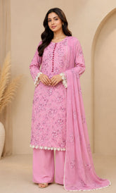 3PC Embroidered Unstitched Lawn Suit | Nafasat-02