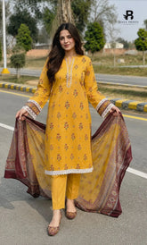3 Piece Unstitched Lawn Suit -V-21-A-08