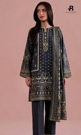 3PC Printed Lawn | Unstitched | M.B |V-2