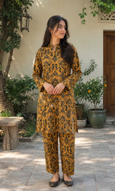2PC Unstitched Printed Lawn Suit -Orlina