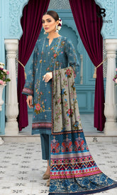 3 Piece Unstitched Karandi Suit BA-V6 002