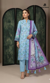 3PC Printed Lawn | Unstitched | ET-V2