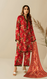 3PC Premium Linen Unstitched -BA-SL-10