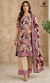 3PC Printed Lawn | Unstitched | BA-V25