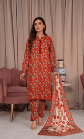 3PC Premium Linen Unstitched -BA-SL-13