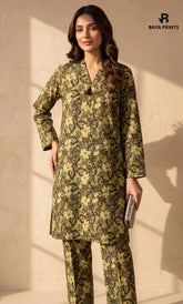 2PC Unstitched Printed Lawn Suit -Orlina
