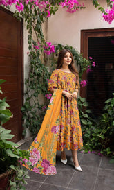 3 Piece Unstitched Premium Lawn Suit- BA-V-14