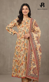 3 Piece Unstitched Premium Lawn Suit- BA-V-14
