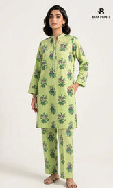 2PC Unstitched Printed Lawn Suit -Orlina