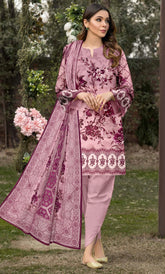 3 Piece Printed Unstitched Lawn Suit | ET-10