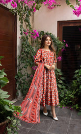 3 Piece Unstitched Premium Lawn Suit- BA-V-14