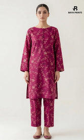 2PC Unstitched Printed Lawn Suit -Orlina