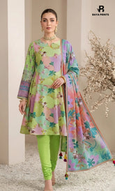 3PC Printed Lawn | Unstitched | ET