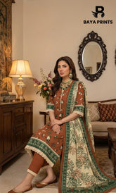 3 Piece Unstitched Lawn Suit -V-21-A-01