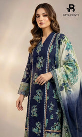 3 Piece Unstitched Printed Lawn Suit | BA-V15-02