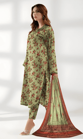 3PC Premium Linen Unstitched -BA-SL-11