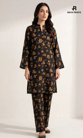2PC Unstitched Printed Lawn Suit -Orlina