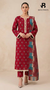 3PC Unstitched Khadar Suit BA-K-V9-07