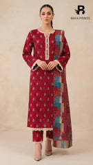 3PC Unstitched Khadar Suit BA-K-V9-07