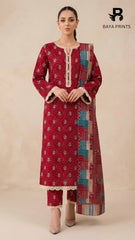 3PC Unstitched Khadar Suit BA-K-V9-07