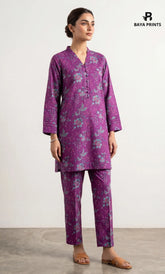 2PC Unstitched Printed Lawn Suit -Orlina