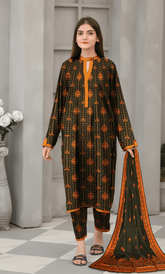 3PC Premium Linen Unstitched -BA-SL-15
