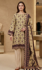 3PC Printed Karandi | Unstitched | BA-V1-09