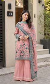 3 Piece Unstitched Lawn Suit -V-20-B-03