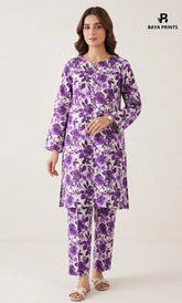 2PC Unstitched Printed Lawn Suit -Orlina