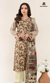 3PC Printed Lawn | Unstitched | ET